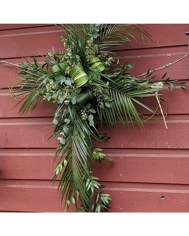 Hosanna (Palm Cross) Flower Arrangement