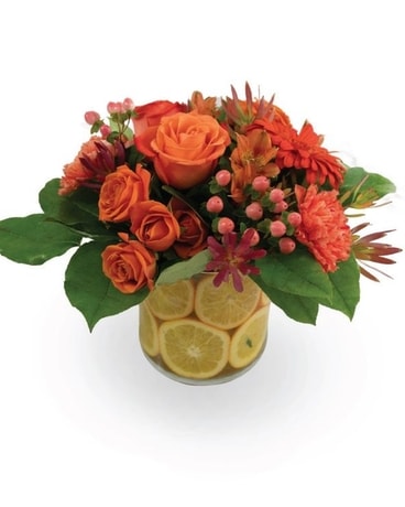 Citrus Orange Flower Arrangement