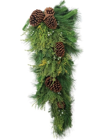 Faux Evergreen Swag Wreath