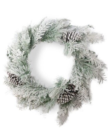 Artificial Flocked Wreath Wreath