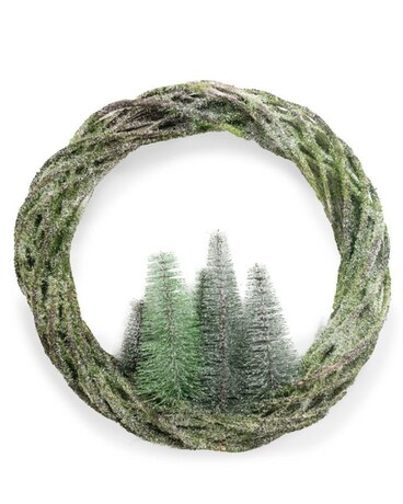 Grapevine Wreath With Trees Wreath