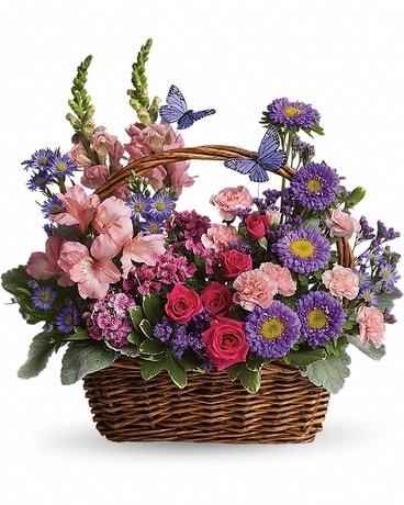 Country Basket Blooms Flower Arrangement