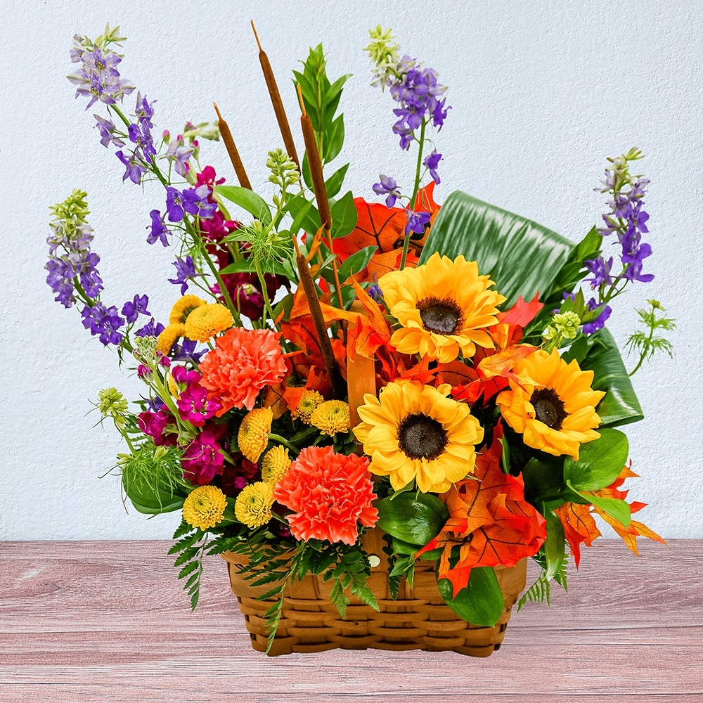 Sunny Harvest Basket in Northport NY - The Flower Basket