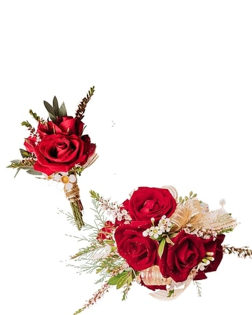 Scarlet Pair Flower Arrangement