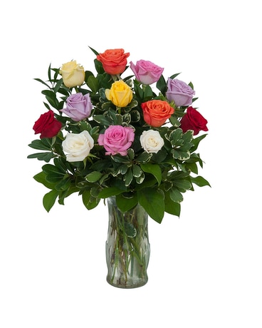 Dozen Roses - Mix it up! Flower Arrangement