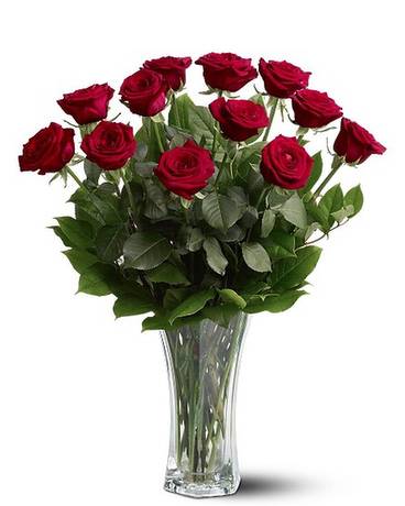 A Dozen Premium Red Roses Flower Arrangement