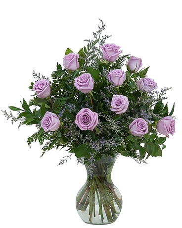 Lovely Lavender Roses Flower Arrangement