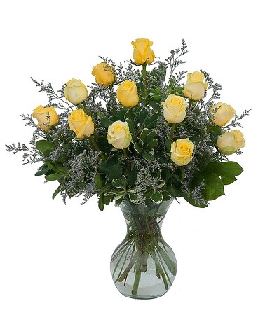 Yellow Rose Beauty Flower Arrangement