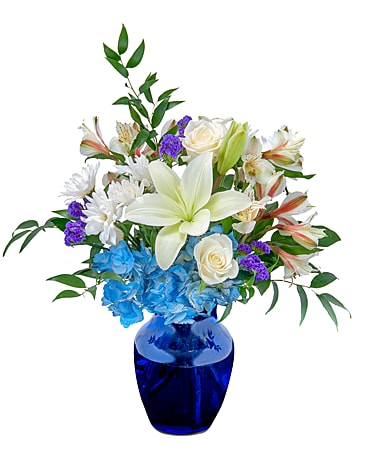 Blue Island Flower Arrangement