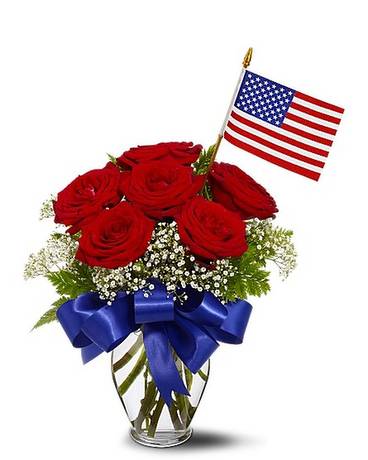 Star Spangled Roses Bouquet Flower Arrangement