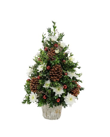Traditional Boxwood Flower Arrangement