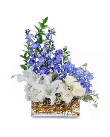 Majestic Blue Flower Arrangement