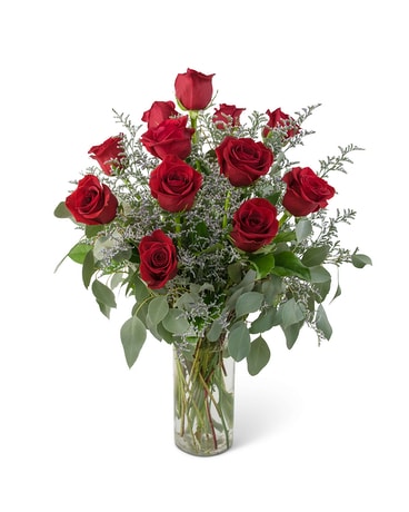 Elegance and Grace Dozen Roses Flower Arrangement