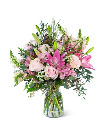 Glorious Pink Meadow Flower Arrangement