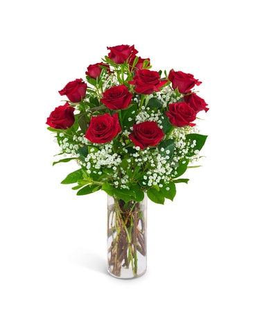 Dozen Red Roses and a Million Stars Flower Arrangement