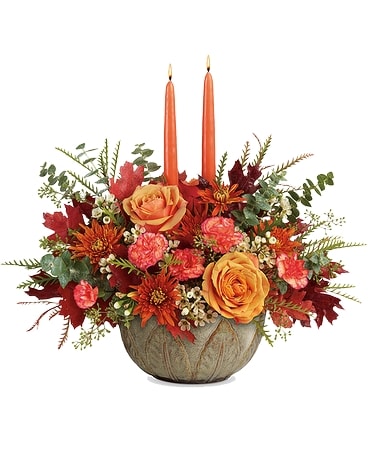 Teleflora's Artisanal Autumn Centerpiece Flower Arrangement