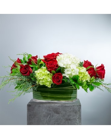Always Centered on Christmas Flower Arrangement