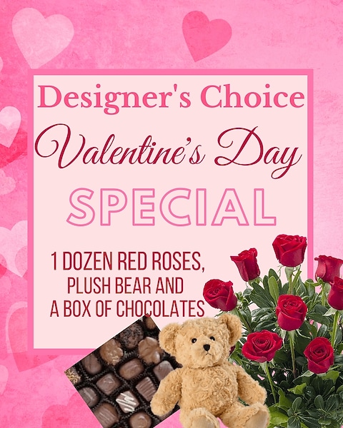 Valentine's Special - Chocolate & Plush Bear in Cleveland OH - Segelin's  Florist & Flower Delivery
