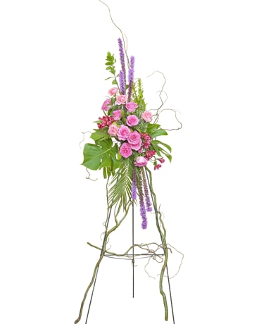 Peaceful Pink Standing Spray Flower Arrangement