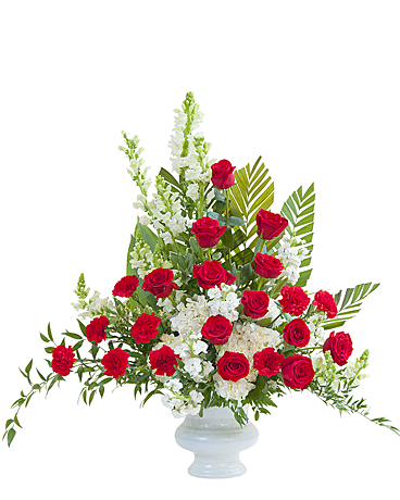 Enduring Strength Urn Flower Arrangement