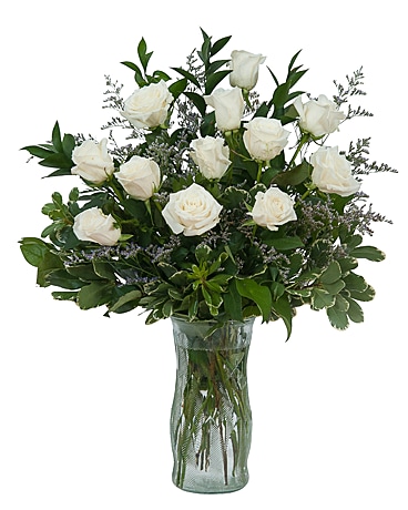 White Rose Elegance Flower Arrangement