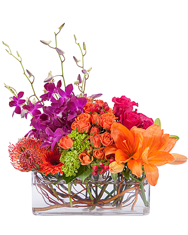 Powerfully Prismatic Flower Arrangement
