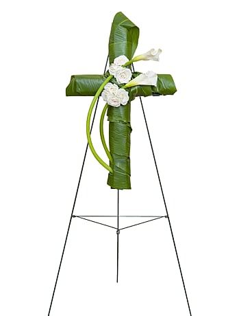 Elegant Love Graceful Cross Flower Arrangement