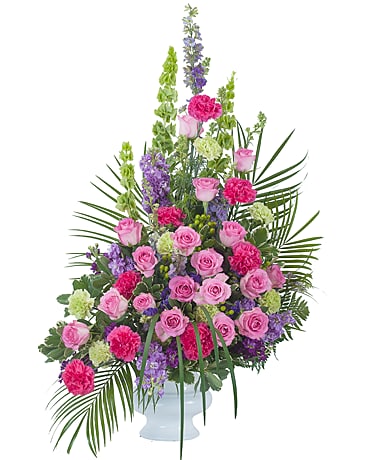 Forever Cherished Crescent Spray Flower Arrangement