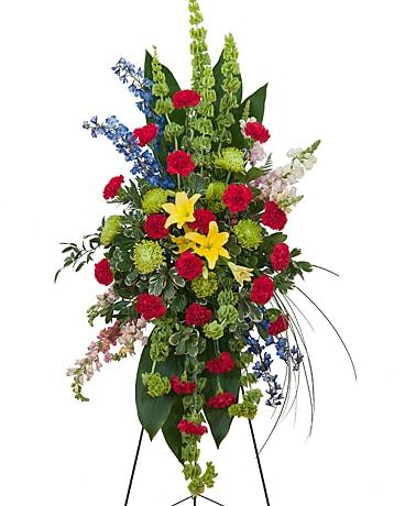 Treasured Celebration Standing Spray Flower Arrangement