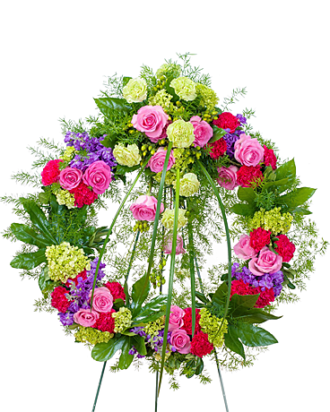Forever Cherished Wreath Flower Arrangement