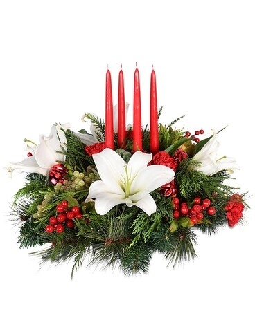 Berry and Light Flower Arrangement