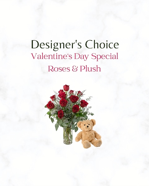 Valentine's Special Roses & Plush Bear in Fort Collins CO - Audra Rose  Florist, Flower Delivery & Gifts