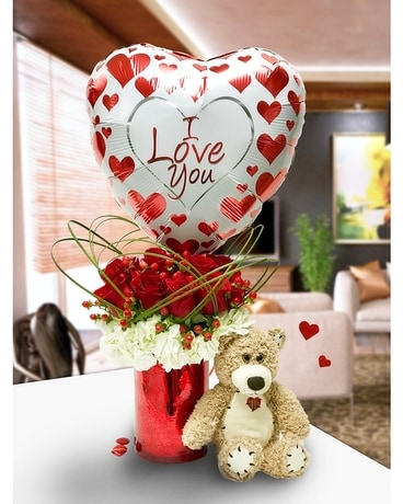 Passionate Kisses Combo Flower Arrangement