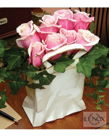 Grandma's Bag of Roses Flower Arrangement