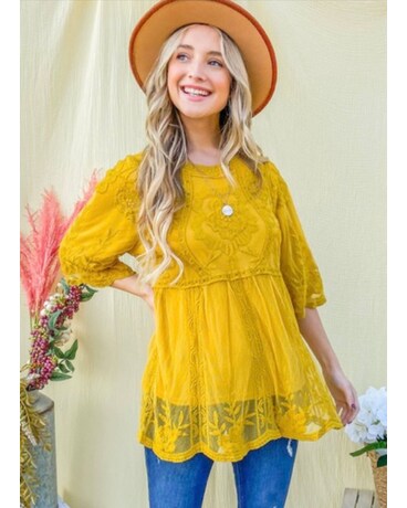 Yellow lace top Gifts