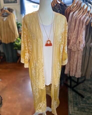 Yellow lace kimono Gifts