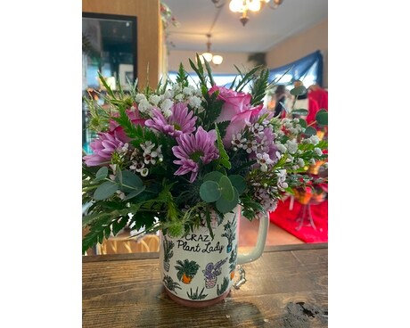 Crazy Plant Lady Mug Flower Arrangement