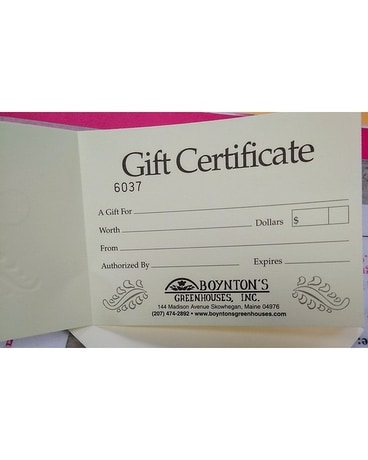 Gift Certificate Gifts