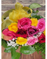 dozen roses size,  inches height and  inches wide.