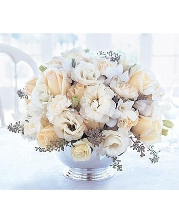 Cherished Vows Centerpiece Flower Arrangement