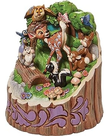 Jim Shore Bambi Carved by Heart Flower Arrangement
