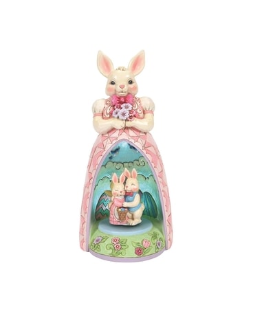Jim Shore Easter Bunny Scene Rotating 12