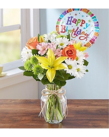 Fields Of Europe Happy Birthday Bouquet Flower Arrangement