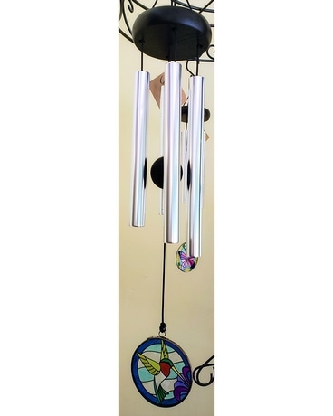 Stained Glass Humming Bird Chime 21