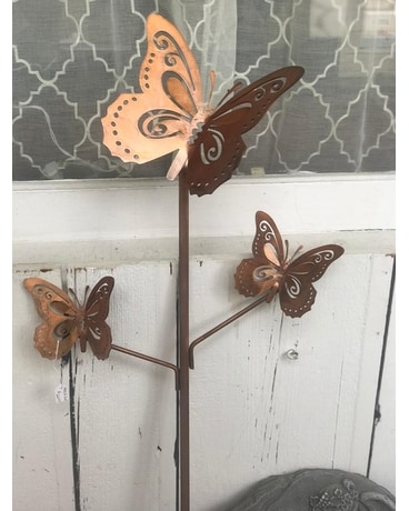 Three Butterfly Garden Stand Custom product