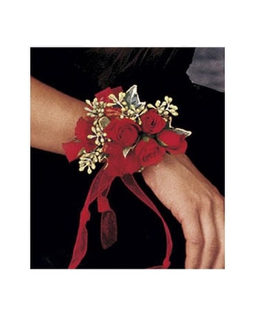 Red-Hot Roses Wristlet Corsage