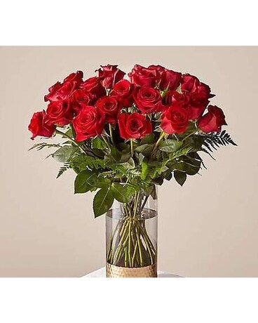 Lovebirds Red Rose Bouquet Flower Arrangement