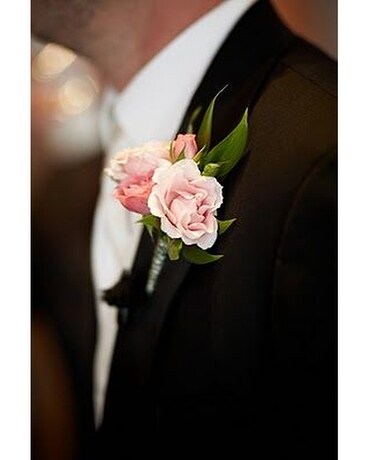 Prominent Pinks Boutonniere Flower Arrangement