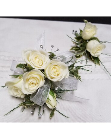White Rose Wrist Corsage Corsage