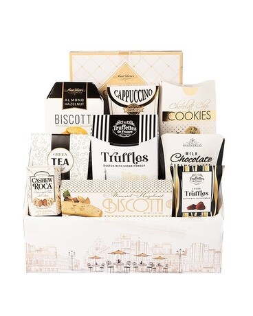 White Indulgence Gift Basket